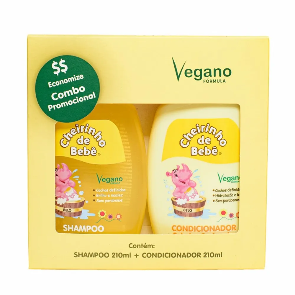 KIT INFANTIL SHAMPOO+CONDICIONADOR 210ML AMARELO
