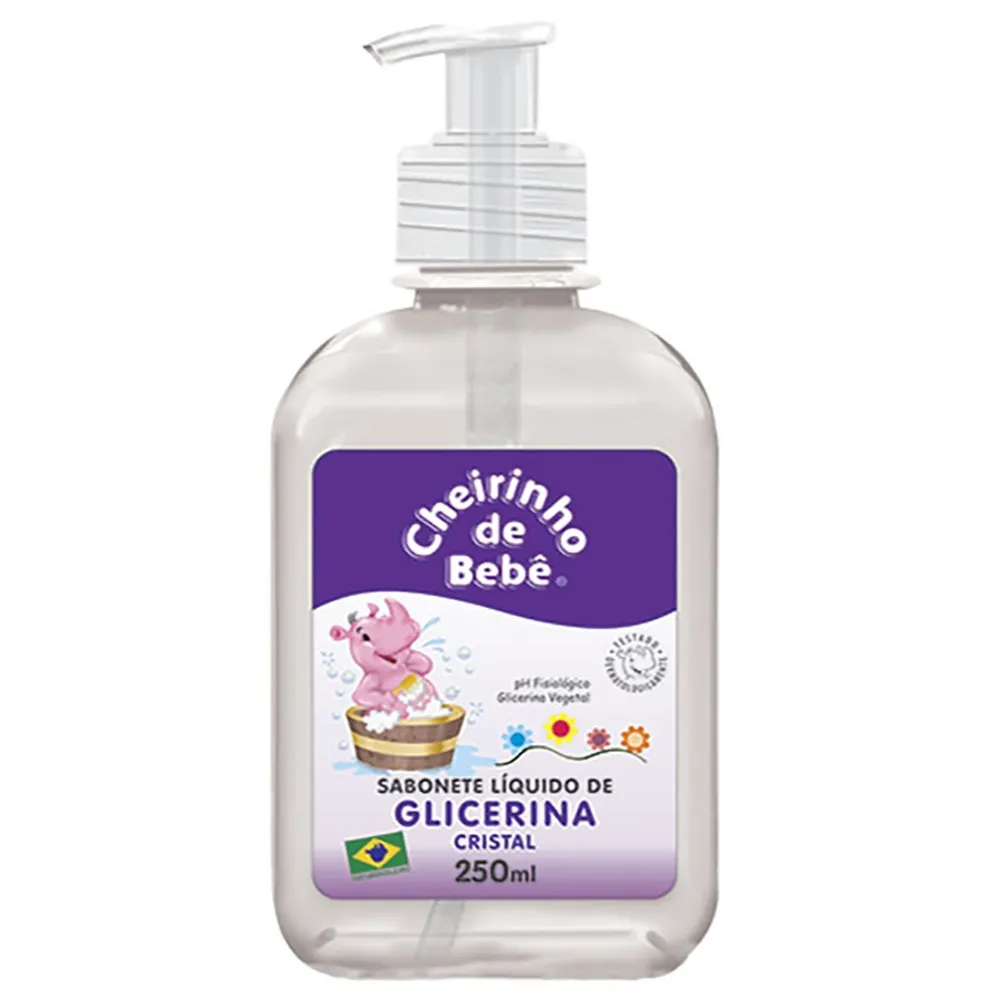 SABONETE LIQUIDO INFANTIL CHEIRINHO DE BEBE CRISTAL 250ML