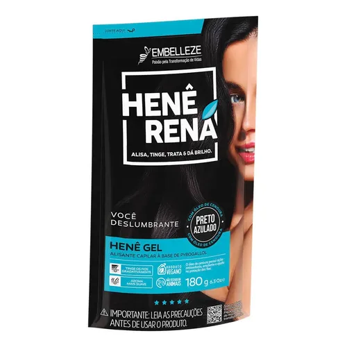 ALISANTE HENE GEL RENA PRETO AZULADO SACHE 180G