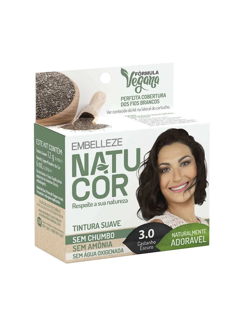 TINTURA NATUCOR CASTANHO ESCURO 3.0