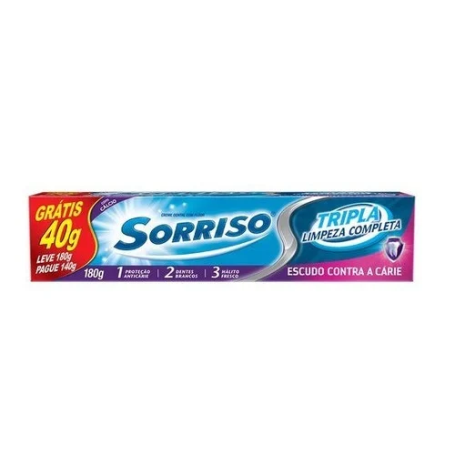 CREME DENTAL SORRISO TRIPLA 180G DUZIA