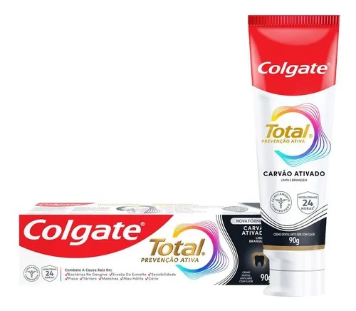 CREME DENTAL COLGATE TOTAL 12 CARVAO ATIVADO 90G DUZIA