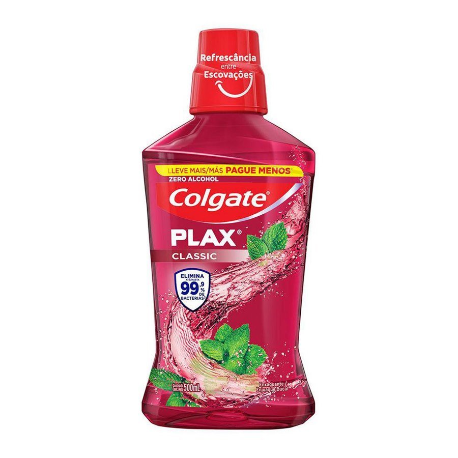 ENXAGUANTE BUCAL COLGATE PLAX CLASSIC SEM ALCOOL 250ML