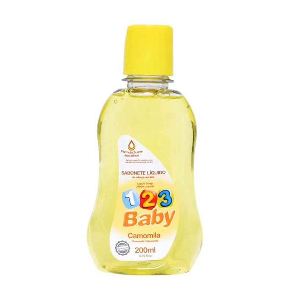 SABONETE LIQUIDO INFANTIL 123 BABY CAMOMILA 200ML