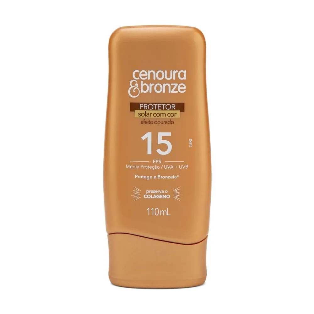 PROTETOR SOLAR CENOURA E BRONZE FPS15 COM COR 110ML
