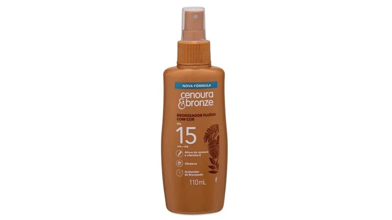 OLEO BRONZEADOR SPRAY CENOURA E BRONZE FPS15 110ML