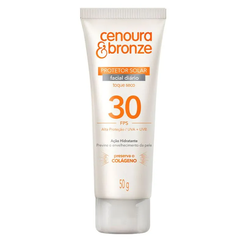 PROTETOR SOLAR FACIAL CENOURA E BRONZE FPS30 50G
