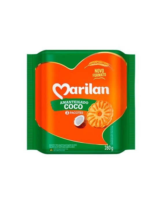 BISCOITO MARILAN AMANTEIGADO COCO 280G