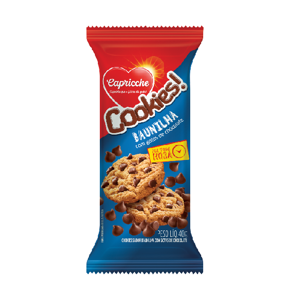 BISCOITO COOKIES CAPRICCHE BAUNILHA 40G