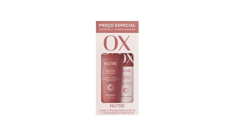 KIT SHAMPOO 375ML+COND 170ML OX NUTRE
