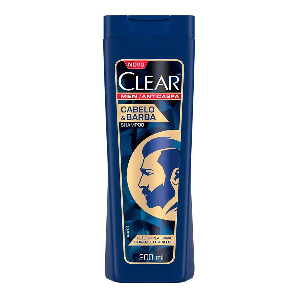 SHAMPOO CLEAR ANTICASPA CABELO E BARBA 200ML