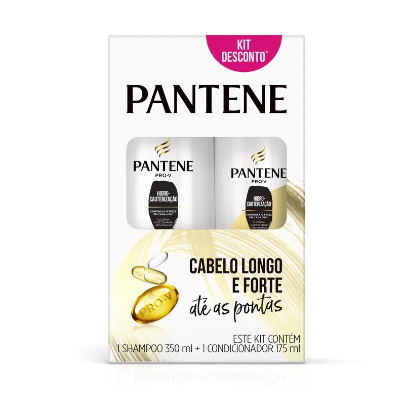KIT SH 350ML + COND 175ML PANTENE HIDRO CAUTERIZACAO