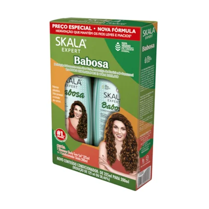 KIT SHAMPOO 325ML+CONDICIONADOR 200ML SKALA BABOSA