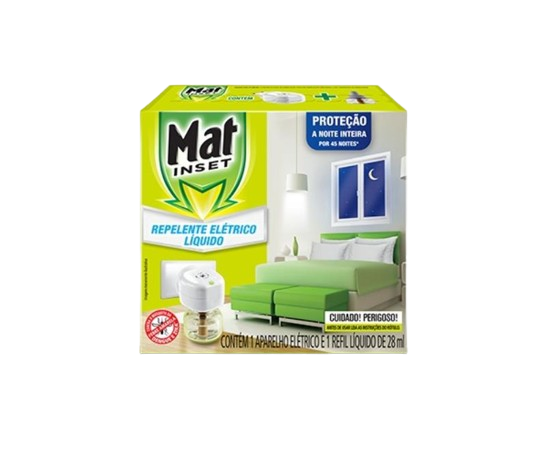 APARELHO REPELENTE ELETRICO MAT INSET REFIL 45 NOITES 28ML
