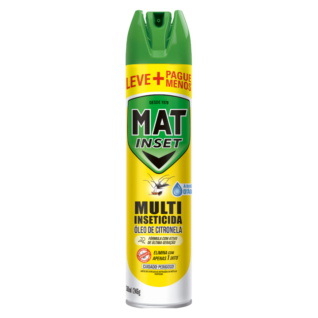 INSETICIDA AEROSOL MAT INSET CITRONELA 360ML