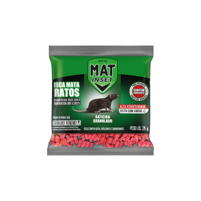 RATICIDA GRANULADO MAT INSET ISCA MATA RATOS 25G