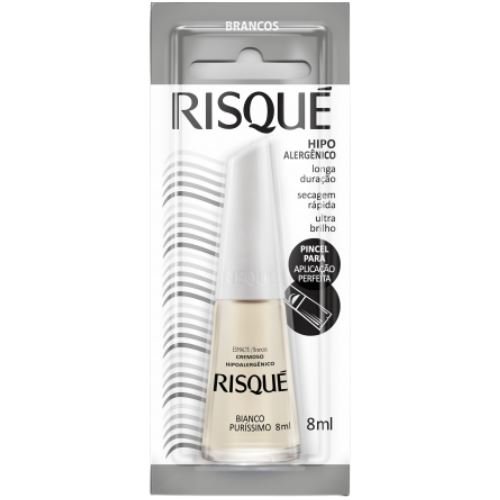 ESMALTE RISQUE BIANCO PURISSIMO COM BLISTER DISPLAY 6U