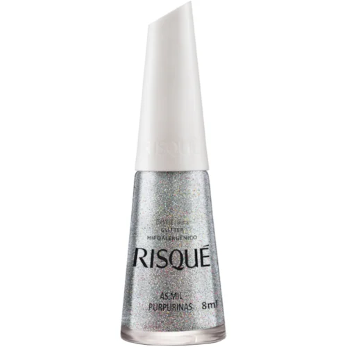 ESMALTE RISQUE GLITTER AS MIL PURPURINAS SEM BLISTER DISPLAY 6U
