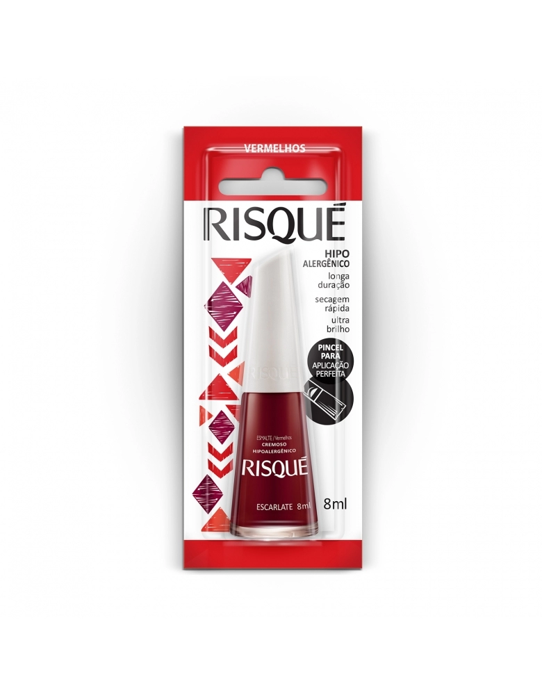 ESMALTE RISQUE ESCARLATE COM BLISTER DISPLAY 6U