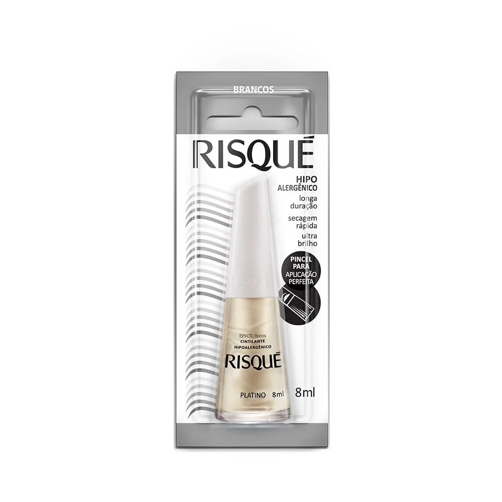 ESMALTE RISQUE PLATINO COM BLISTER DISPLAY 6U