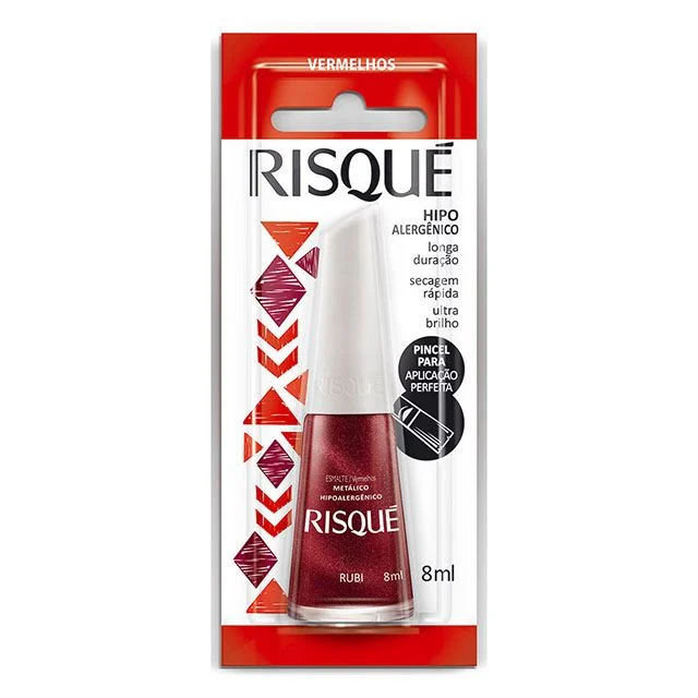 ESMALTE RISQUE RUBI COM BLISTER DISPLAY 6U