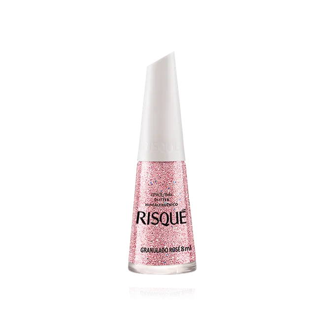 ESMALTE RISQUE GRANULADO ROSE SEM BLISTER DISPLAY 6U