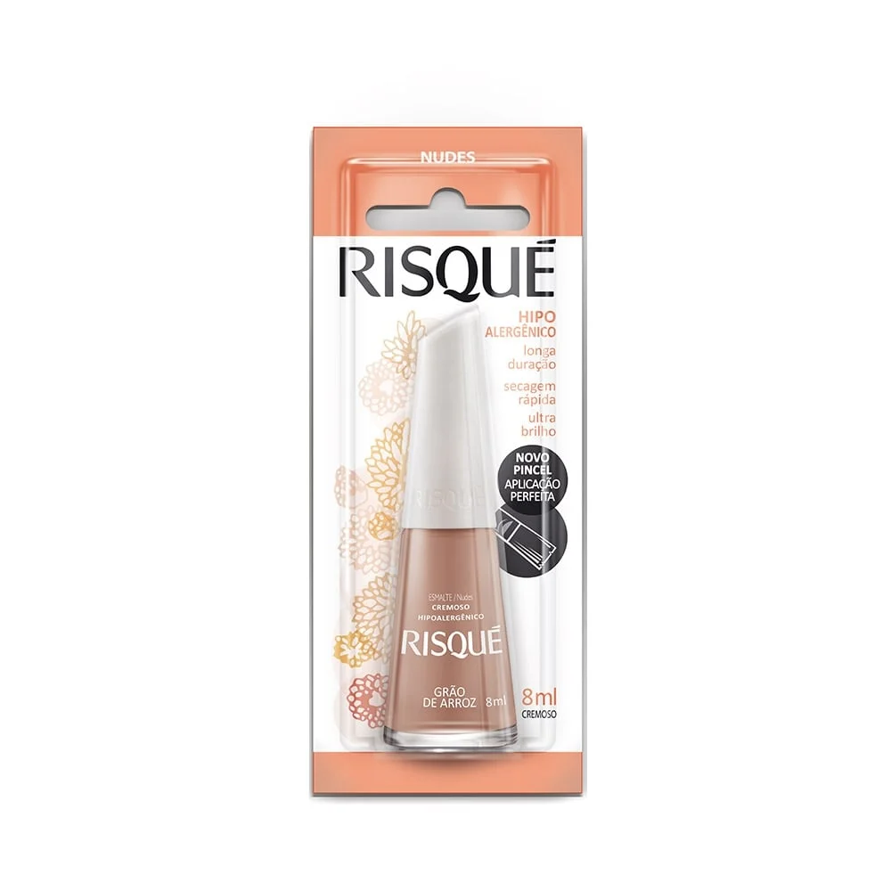 ESMALTE RISQUE GRAO DE ARROZ COM BLISTER DISPLAY 6U