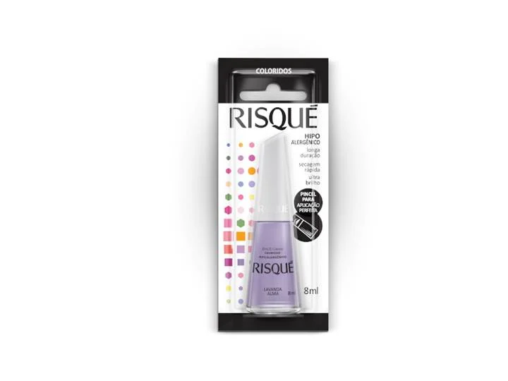 ESMALTE RISQUE LAVANDA ALMA COM BLISTER DISPLAY 6U