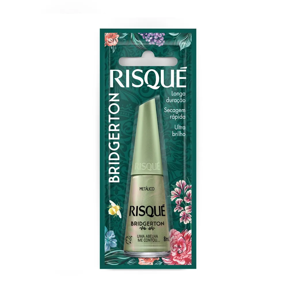 ESMALTE RISQUE BRIDGERTON UMA ABELHA ME CONTOU COM BLISTER DISPLAY 6U