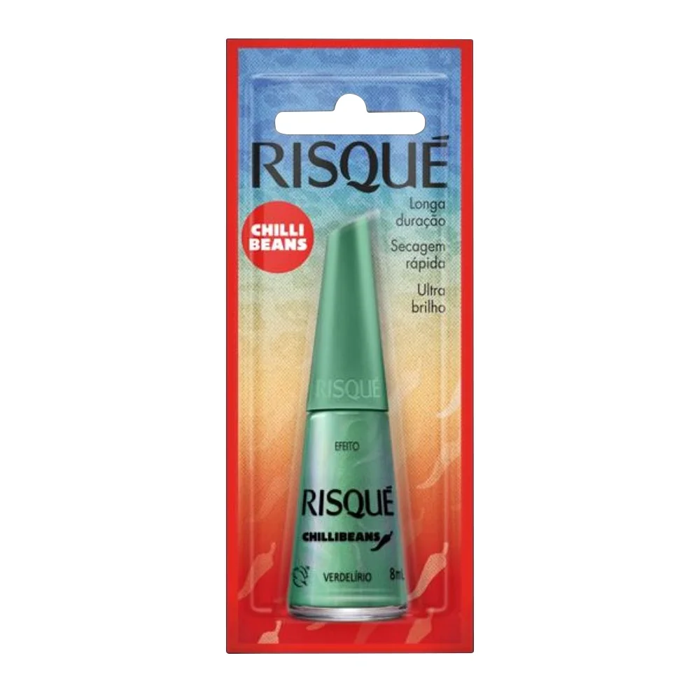 ESMALTE RISQUE CHILLIBEANS VERDELIRIO SEM BLISTER DISPLAY 6U
