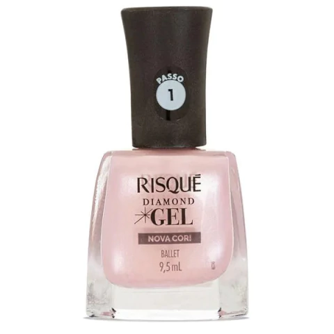 ESMALTE RISQUE DIAMOND GEL BALLET SEM BLISTER DISPLAY 6U