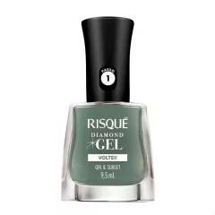 ESMALTE RISQUE DIAMOND GEL GIN E SUNSET SEM BLISTER DISPLAY 6U