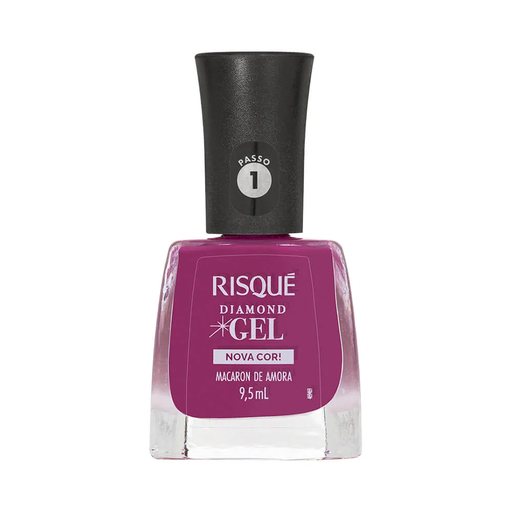 ESMALTE RISQUE DIAMOND GEL MACARON DE AMORA SEM BLISTER DISPLAY 6U
