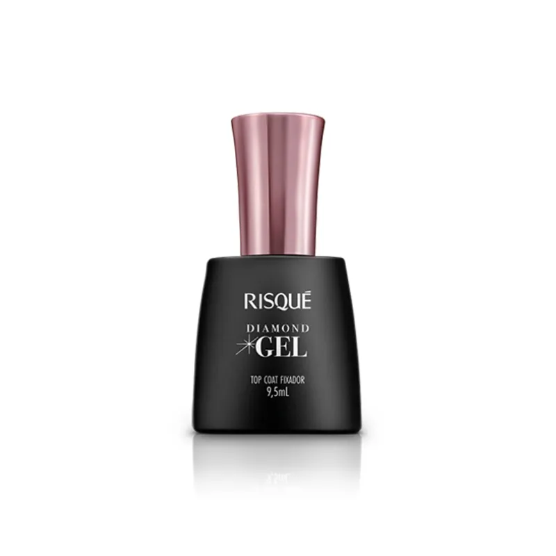 ESMALTE RISQUE DIAMOND GEL TOP COAT FIXADOR SEM BLISTER DISPLAY 6U