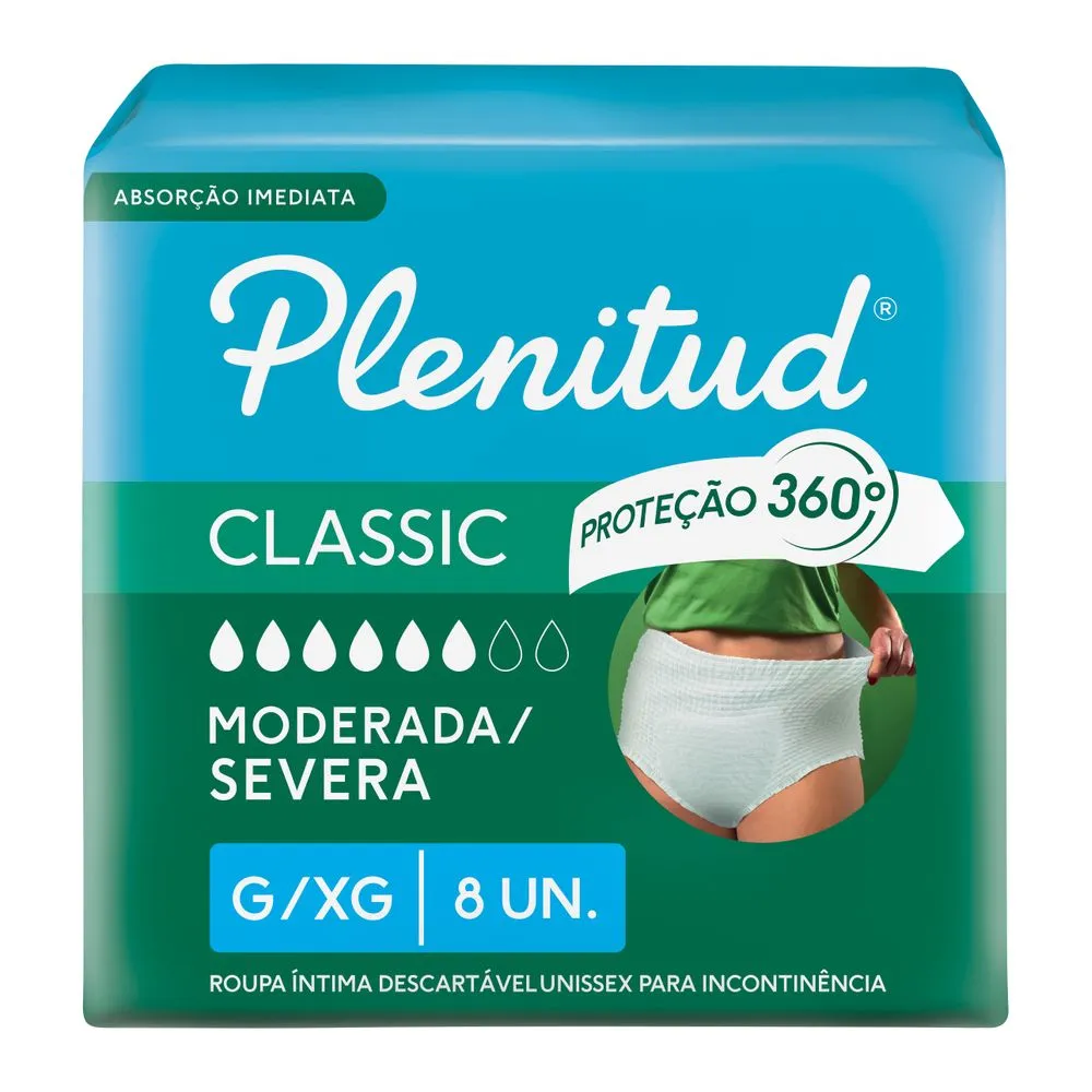 ROUPA INTERNA PLENITUD ACTIVE CLASSIC G/XG 8U