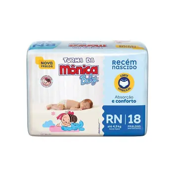 FRALDA TURMA DA MONICA BABY JUMBINHO RN 18