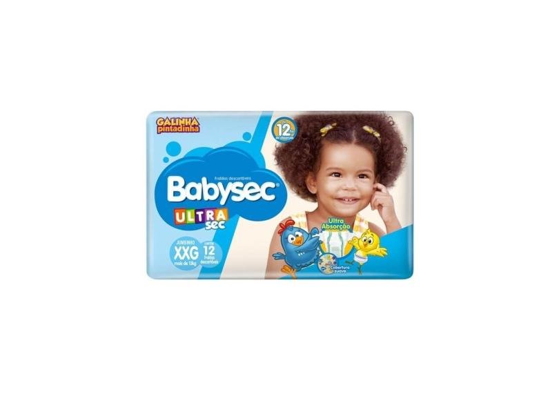 FRALDA BABYSEC GALINHA PINTADINHA SHORTINHO XXG 12U