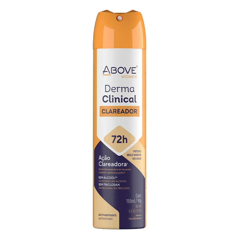 DESODORANTE AEROSOL ABOVE DERMA CLINICAL CLAREADOR FEM 150ML