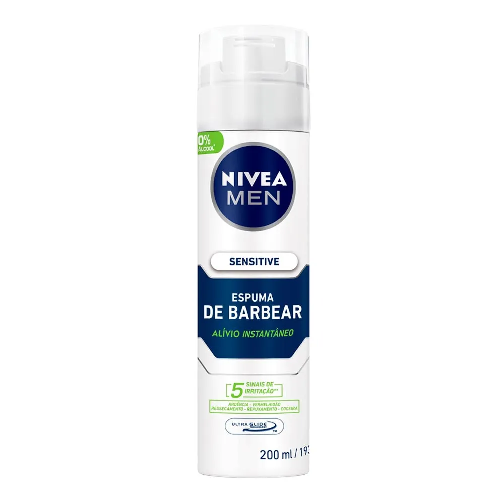 ESPUMA BARBEAR AEROSOL NIVEA MEN SENSITIVE 193G