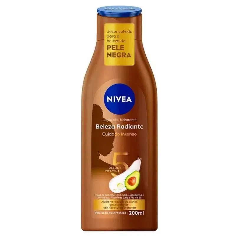LOCAO HIDRATANTE CORPO NIVEA BELEZA RADIANTE 200ML