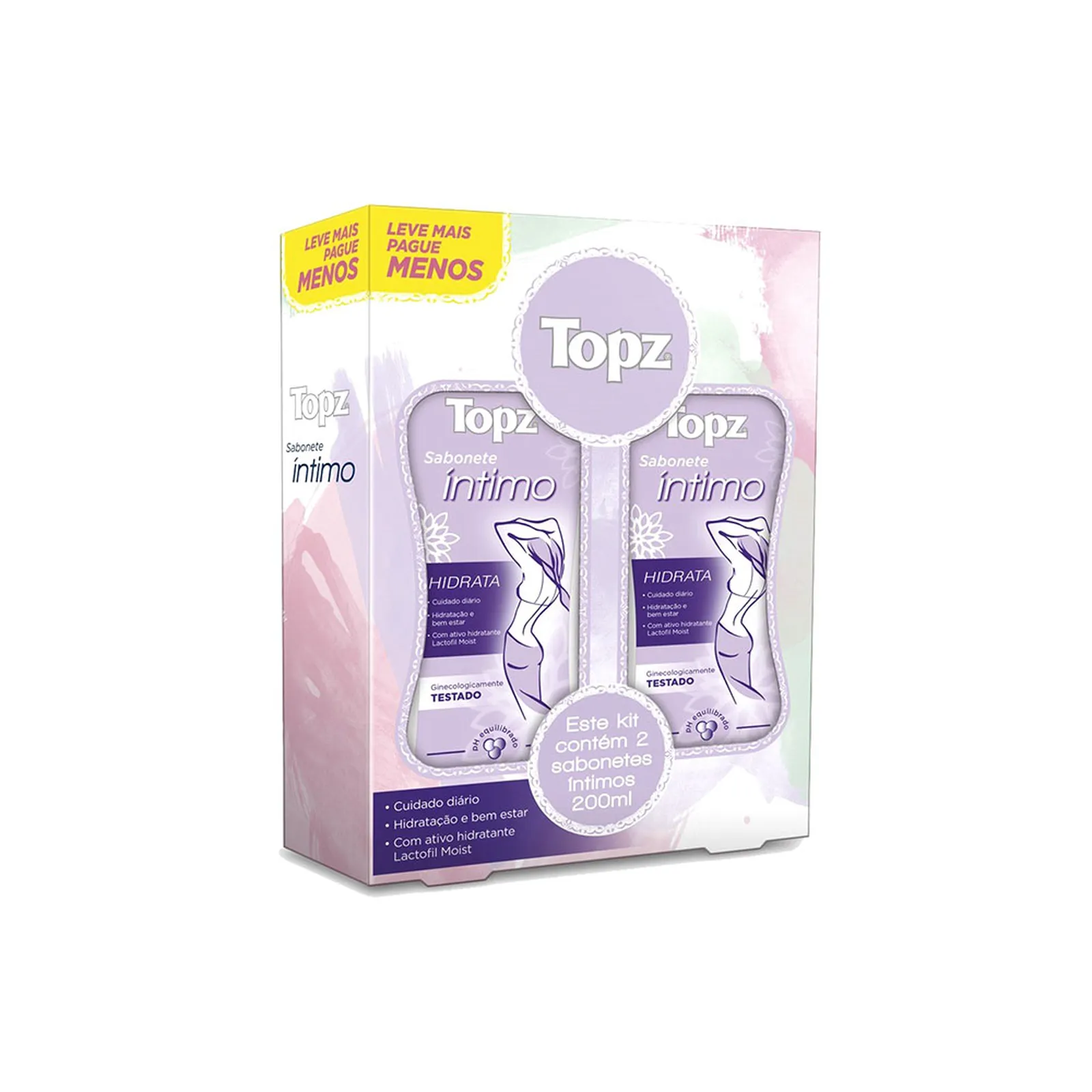 KIT SABONETE INTIMO TOPZ HIDRATA 200ML+200ML