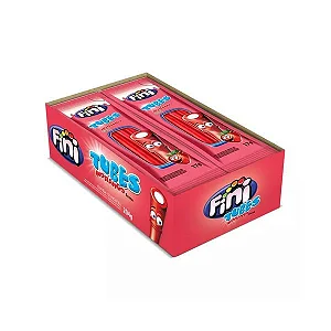 GELATINAS FINI TUBES MORANGO 15G DISPLAY 12U