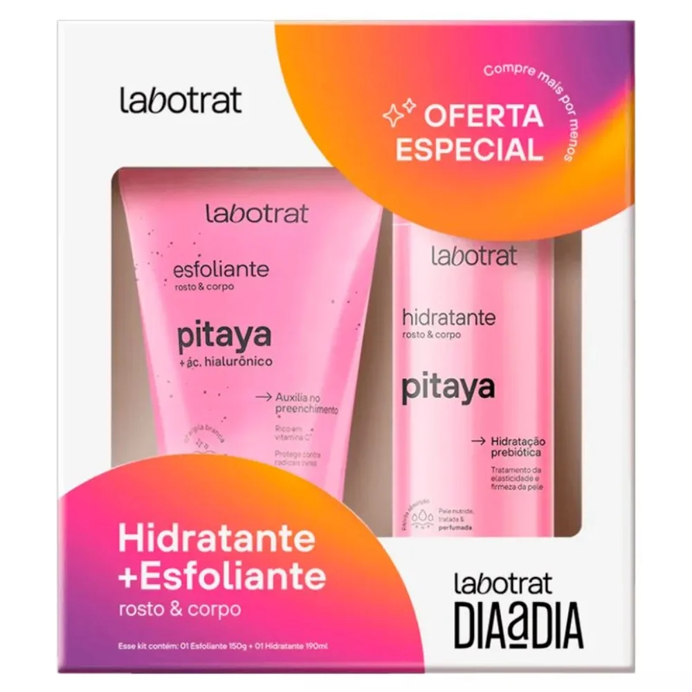 KIT ESFOLIANTE 150ML+HIDRATANTE 190ML PITAYA LABOTRAT