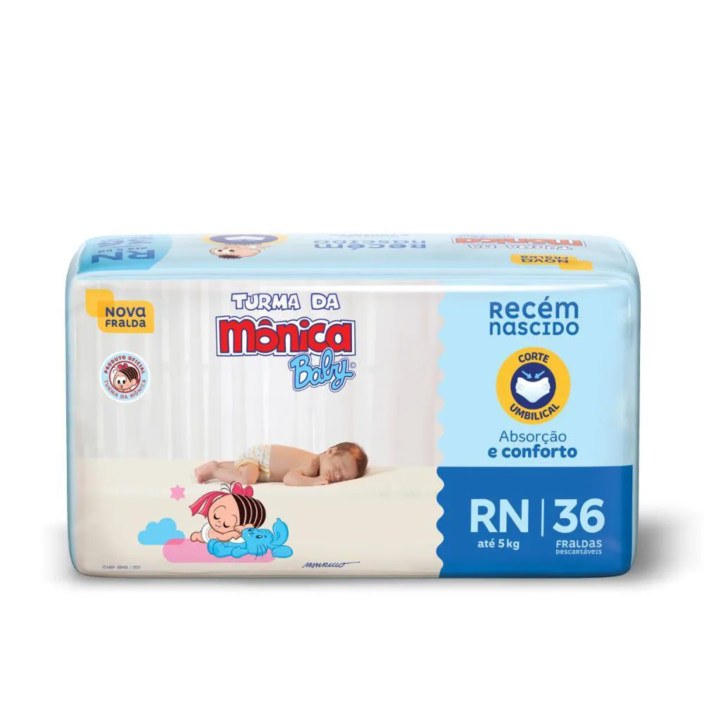 FRALDA TURMA DA MONICA BABY JUMBO RN 36U