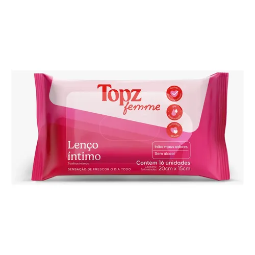 LENCO UMEDECIDO INTIMO TOPZ FEMME 16U