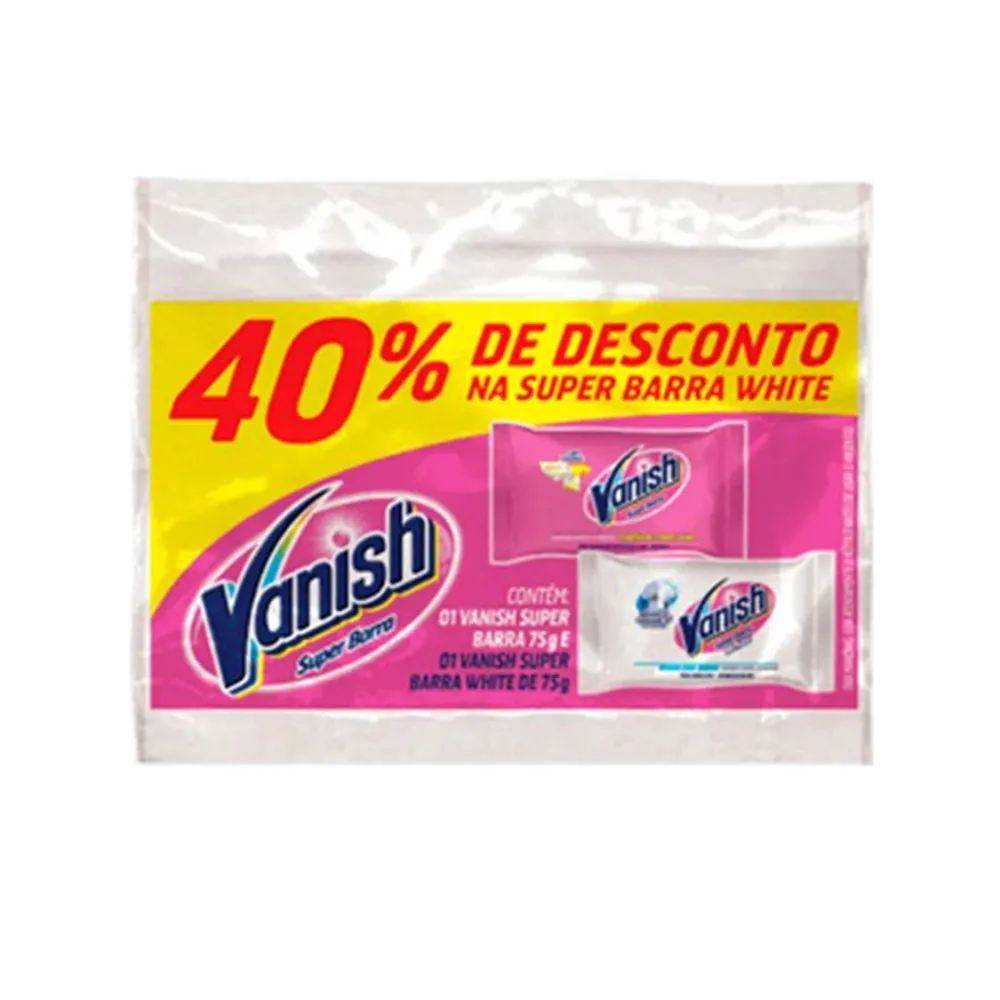 KIT SABAO VANISH PINK/WHITE BARRA TIRA MANCHAS 75G