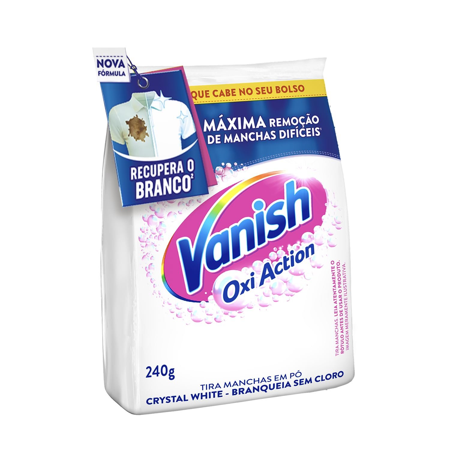 SABAO EM PÓ VANISH OXI ACTION WHITE 240G