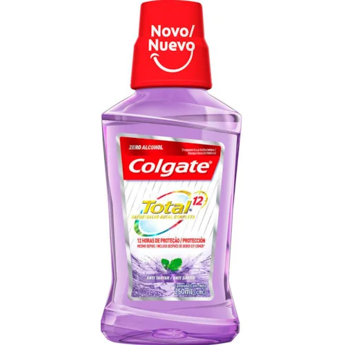 ENXAGUANTE BUCAL COLGATE TOTAL 12 ANTI-TARTARO 250ML CX 12U